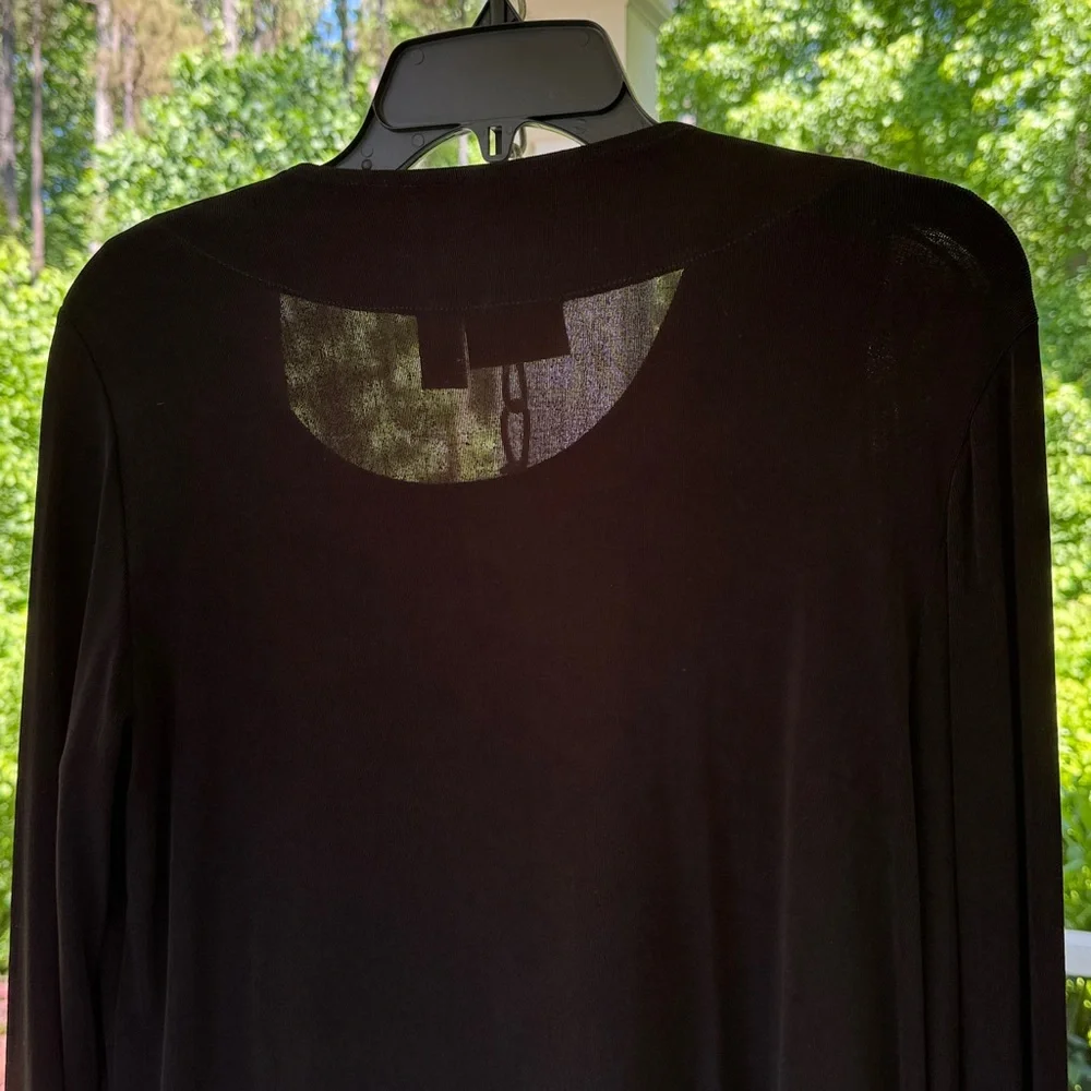 Chico's Black Open Front Cardigan w/out Tank. Tank listed separate. - Size 1 - Picture 4 of 6